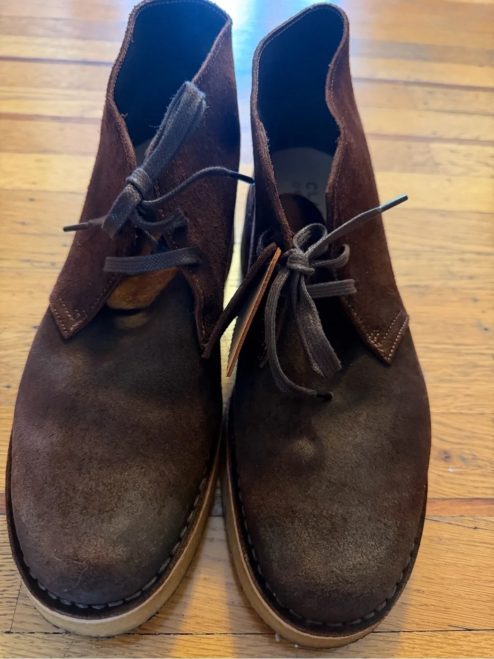 Clarks Brown Suede Desert Boots - Lace-Up Chukka